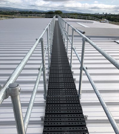  Kee Walk with guardrail system is a fall protection solution