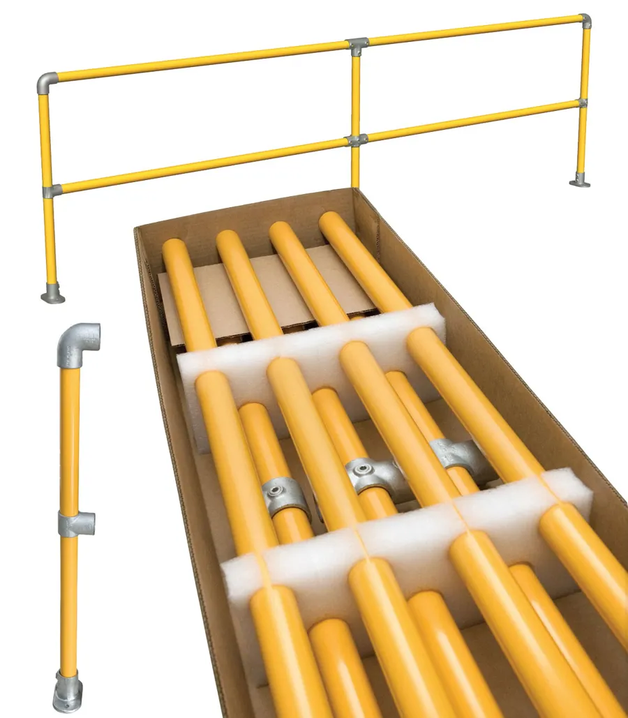 Kwik Kit Railing System Kwik Kit Safety Rail Preassembled Safety Rail Sections That Speed Up