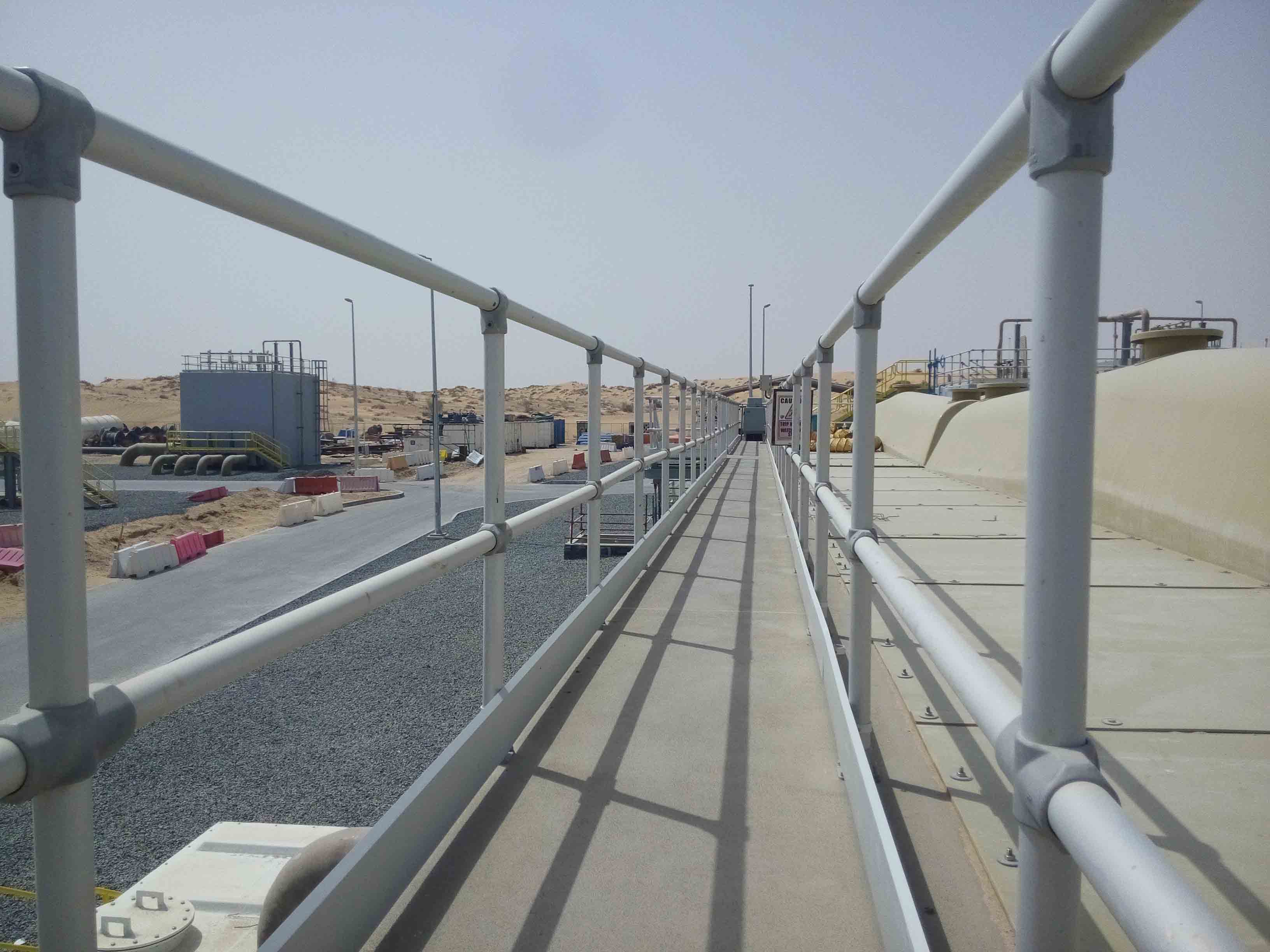 Anodised Aluminium Handrails for Sewage Treatment Plants in Abu Dhabi